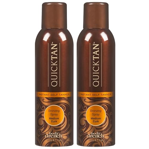 Body Drench QuickTan spray bottle front view showing instant bronze glow
