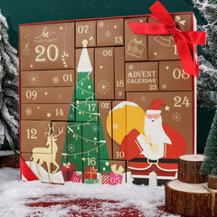 BODY & EARTH advent calendar opened to reveal festive skincare picks