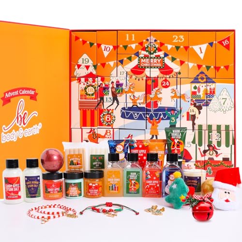 BODY & EARTH advent calendar packaging shows premium gift wrap for holiday gifting
