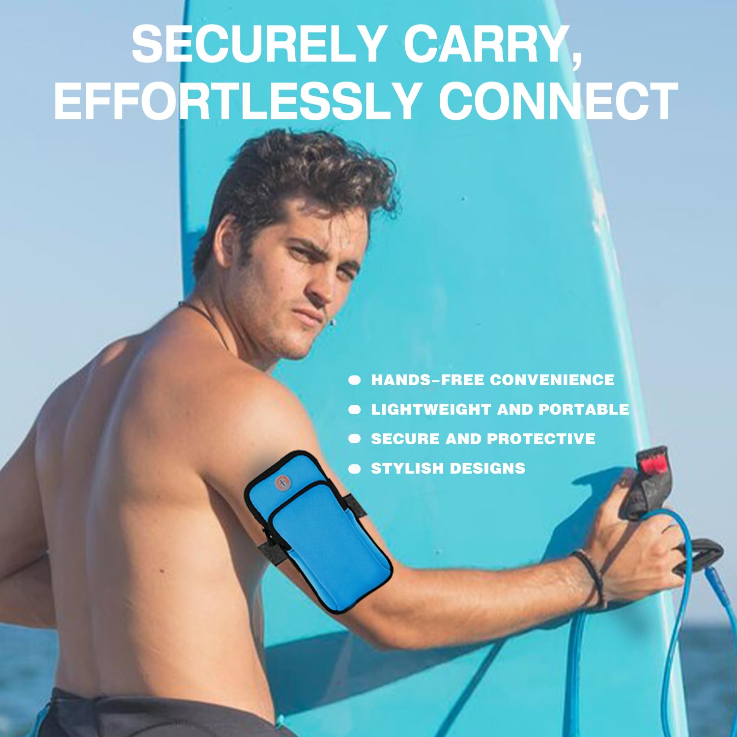 BODY & EARTH phone pouch keeps devices secure during workouts.