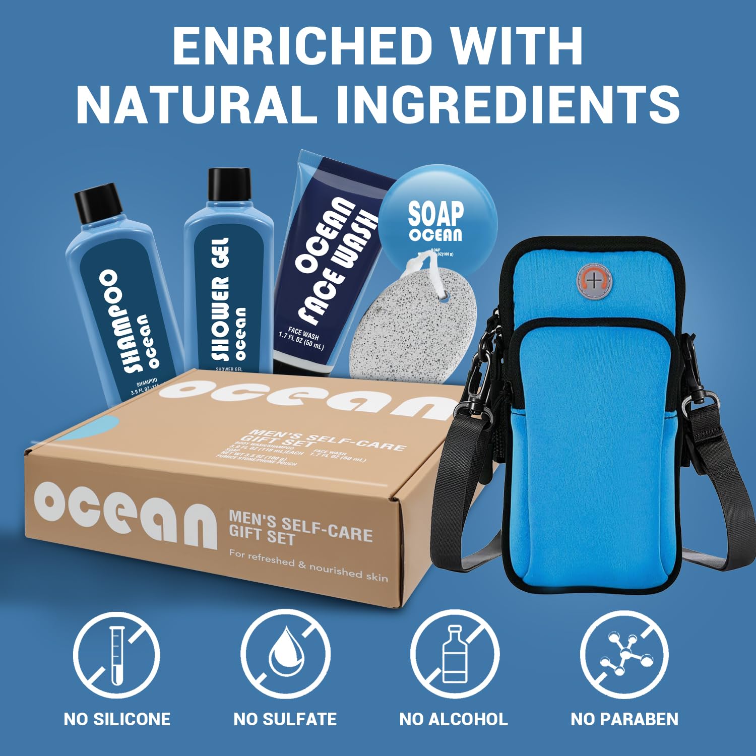 BODY & EARTH shampoo bottle for deep cleanse after workouts.