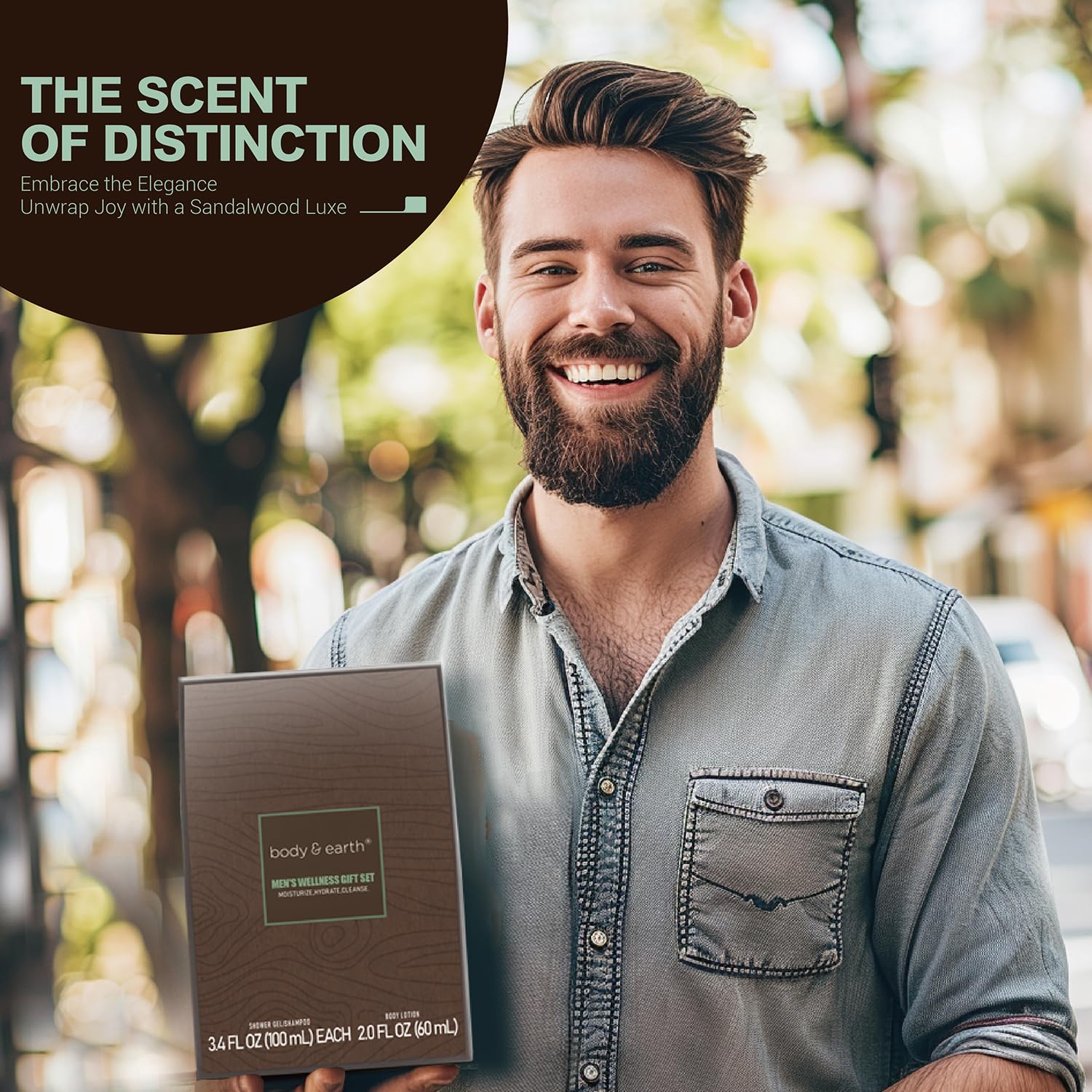 Body & Earth gift set packaging highlighting elegant presentation