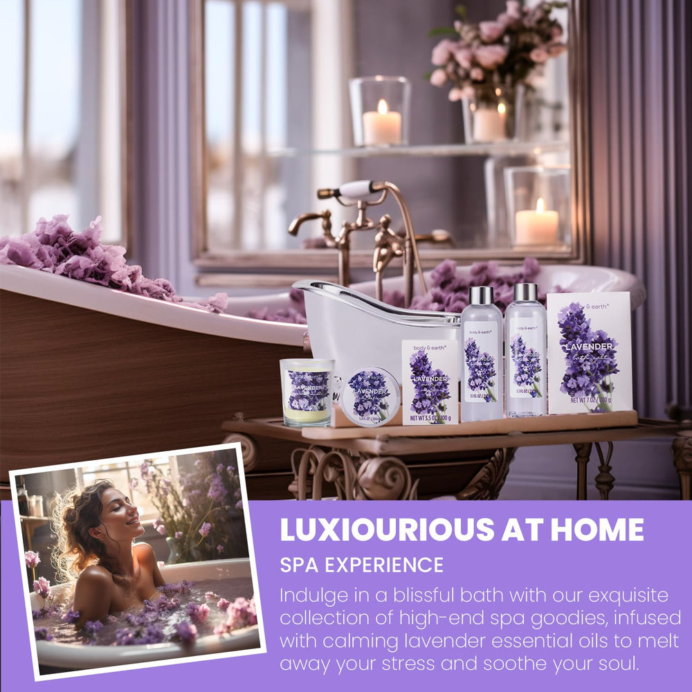 Body & Earth Scented Candle creates cozy ambiance for unwinding.
