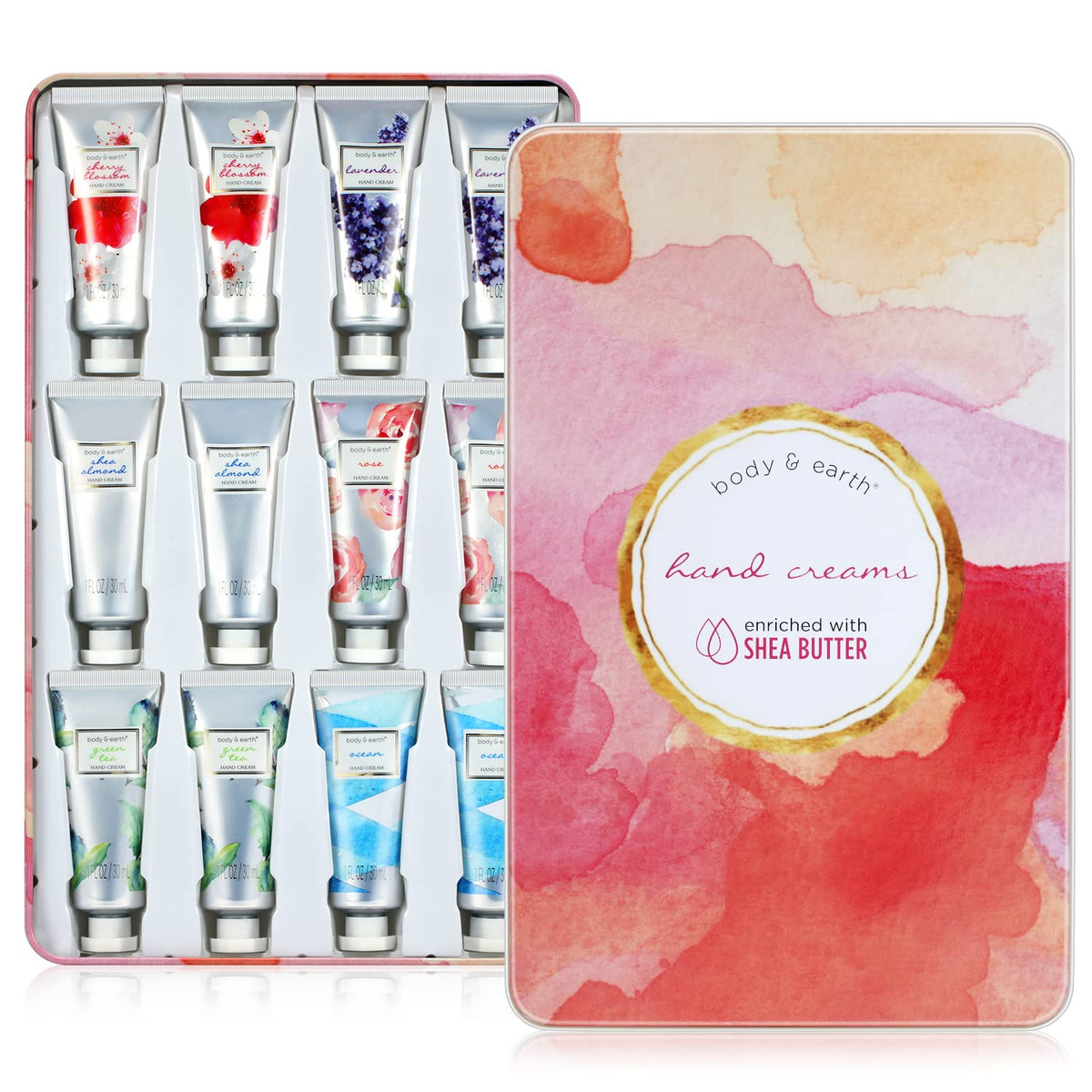 BODY & EARTH hand cream pack front – portable hydration for busy days.