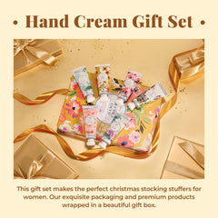 BODY & EARTH six-tube hand cream set arranged for everyday care