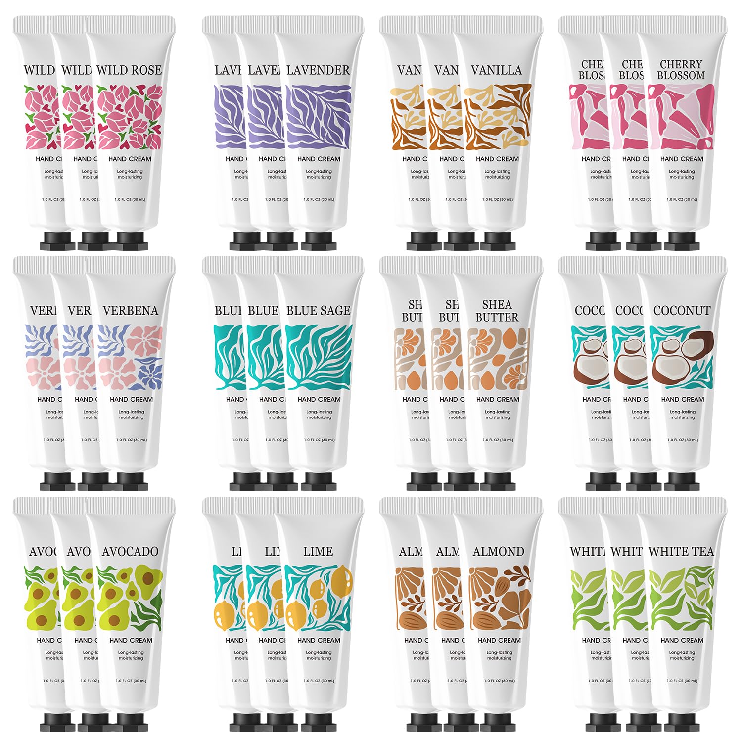 BODY & EARTH # LOVE 36-pack hand cream gift set with scented options.