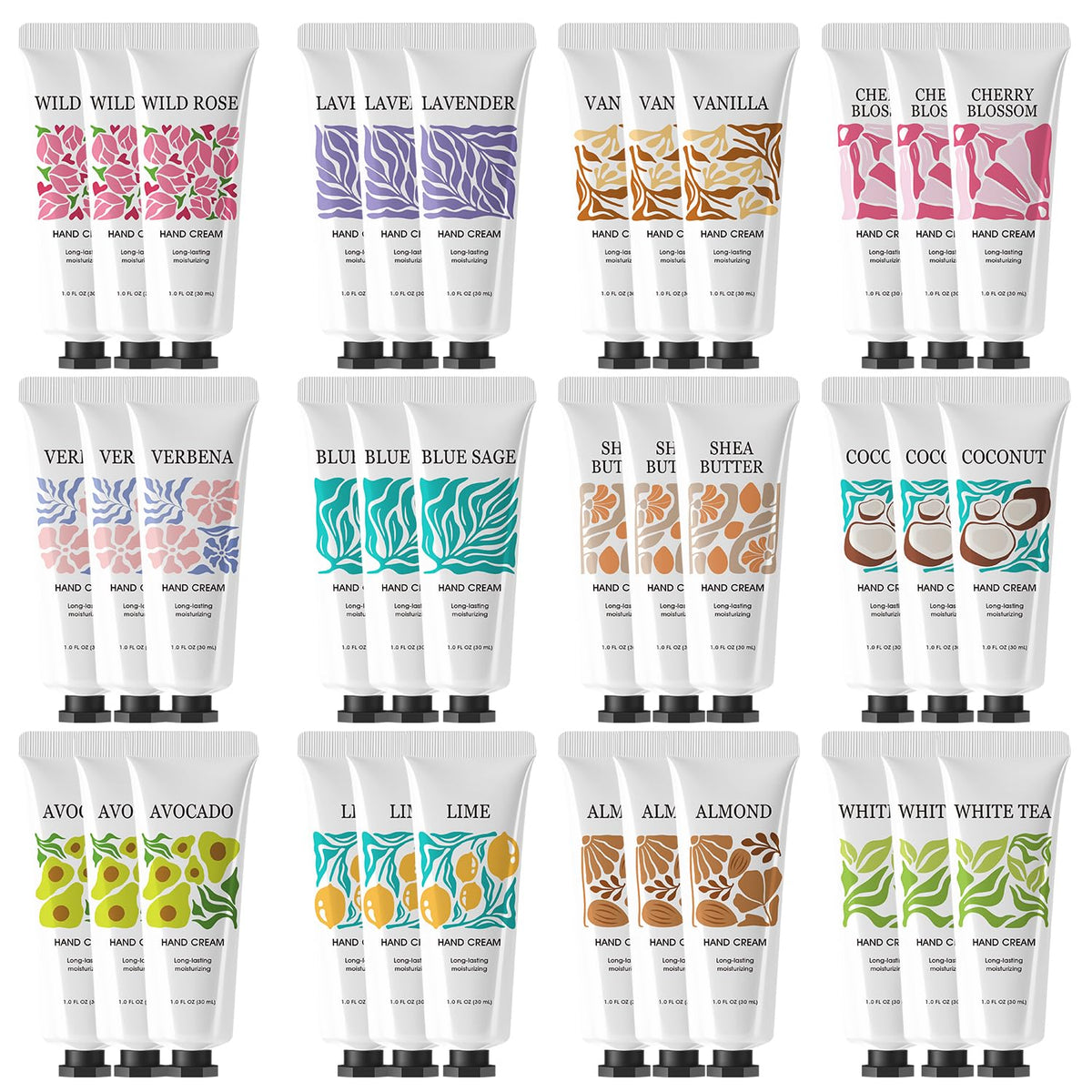 BODY & EARTH # LOVE 36-pack hand cream gift set with scented options.