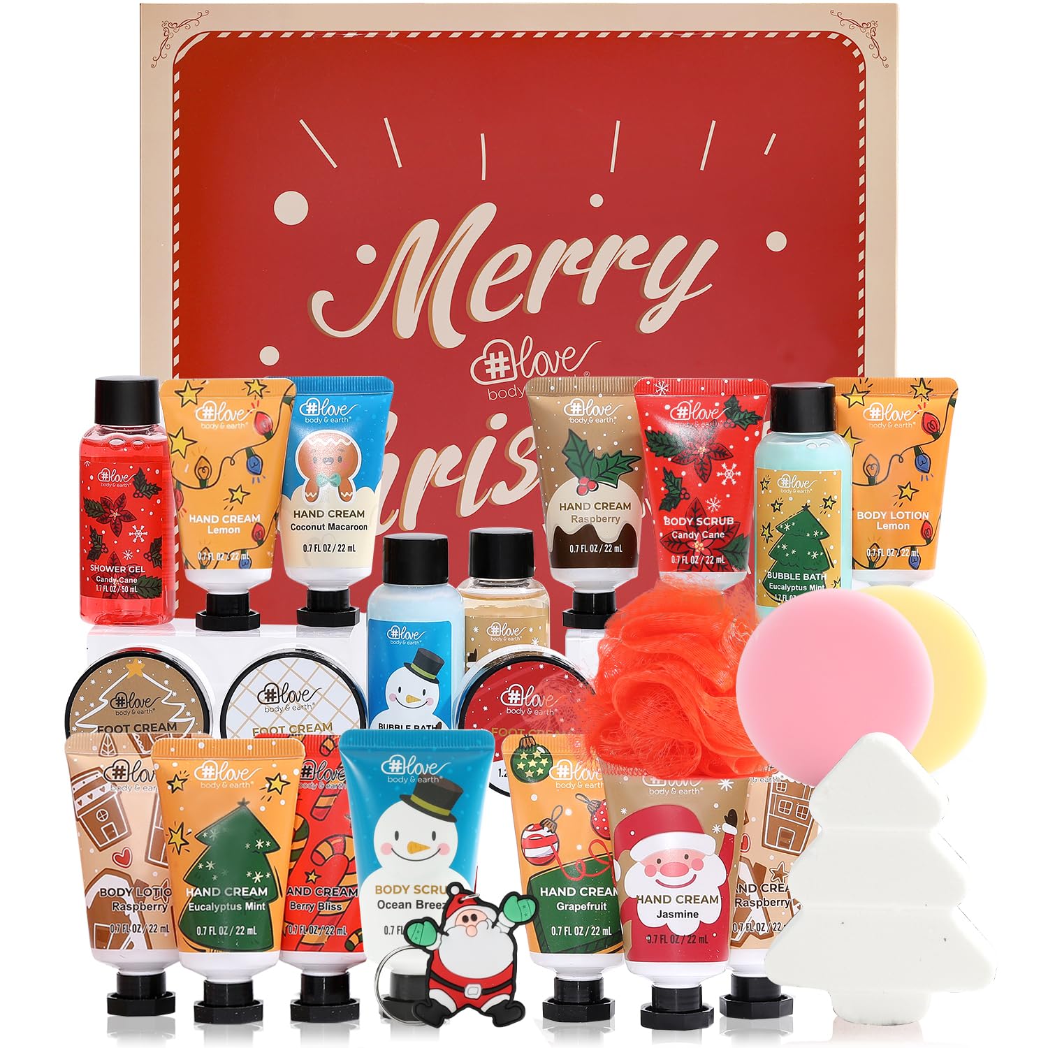 BODY & EARTH # LOVE Advent Calendar 2025 front cover, gift-ready packaging