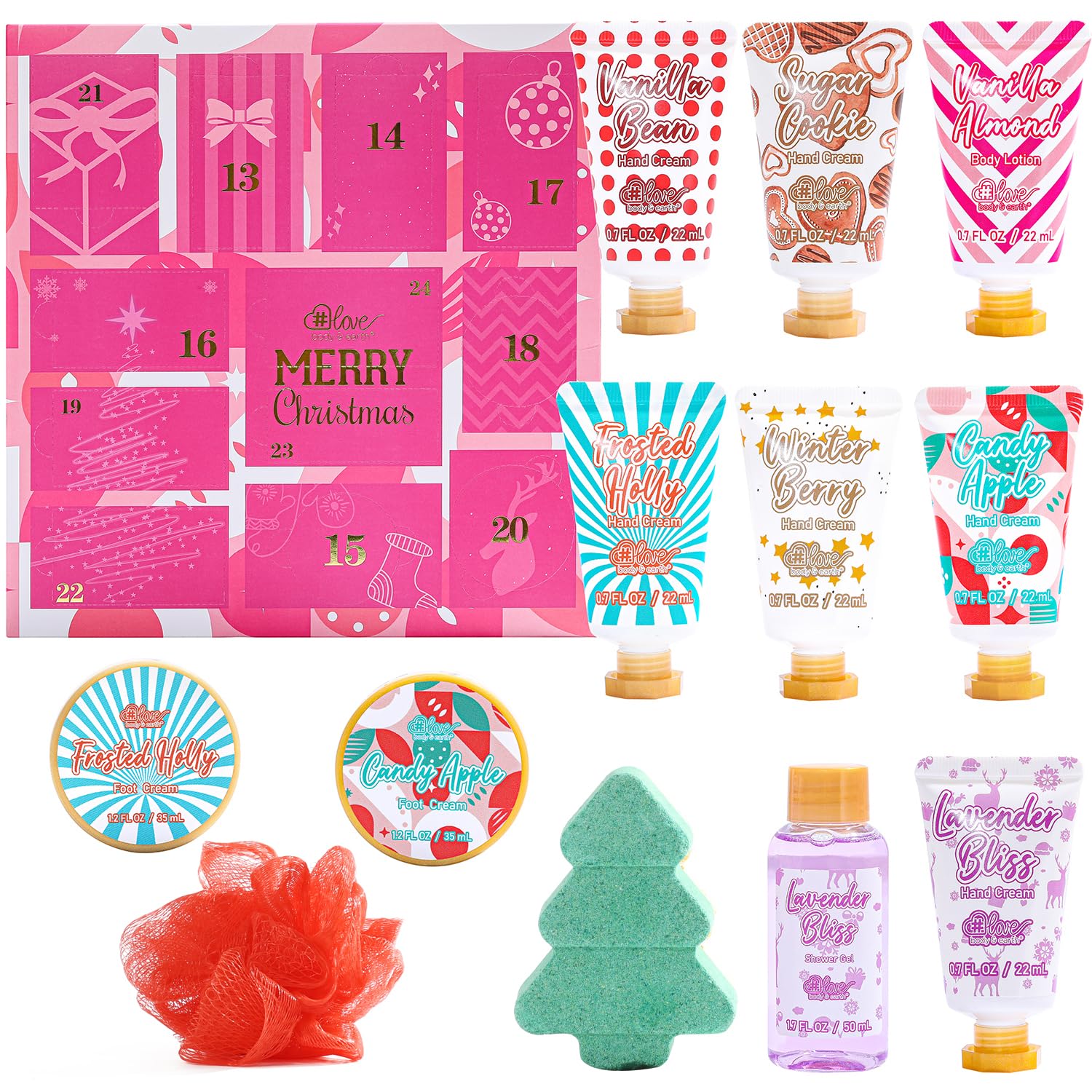 BODY & EARTH LOVE Advent Calendar no wrapping needed for eco-friendly gifting.