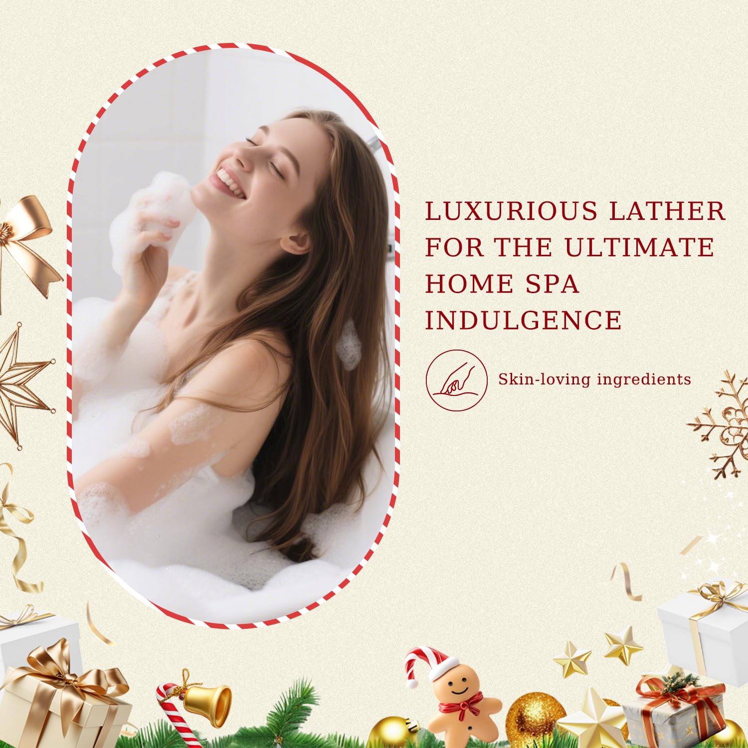 Natural floral fragrance notes on BODY & EARTH # LOVE packaging