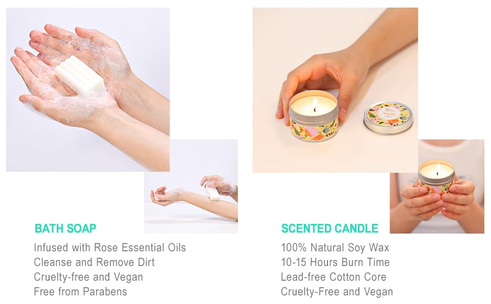 Body & Earth Love gift set vanity display implying self-care moments.