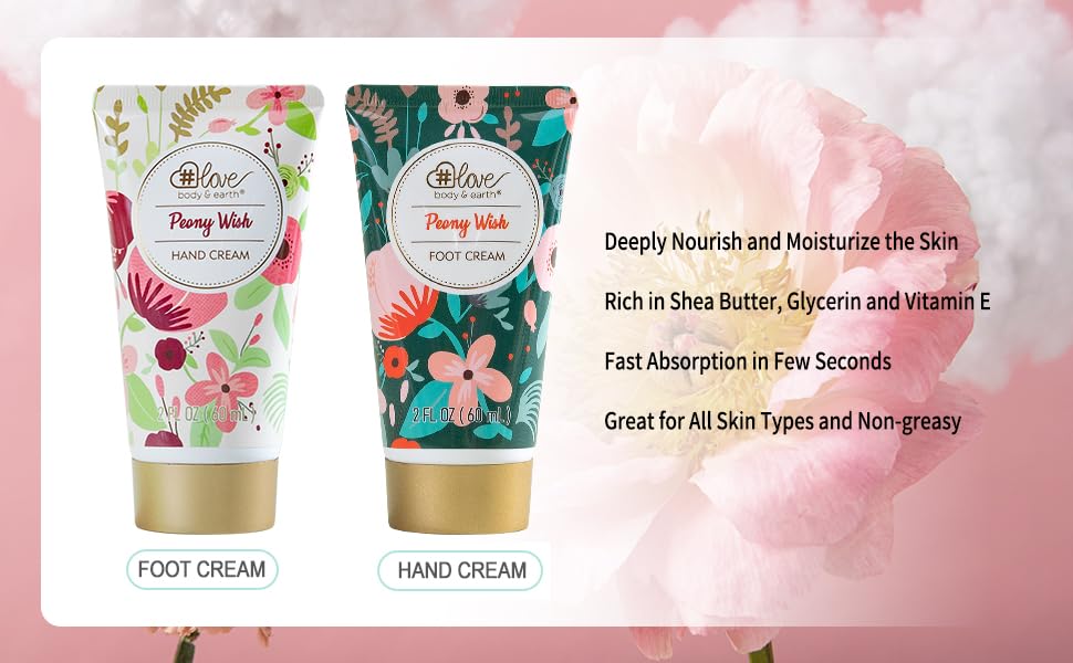 Body & Earth Love rose water set display suggests non-greasy hydration.