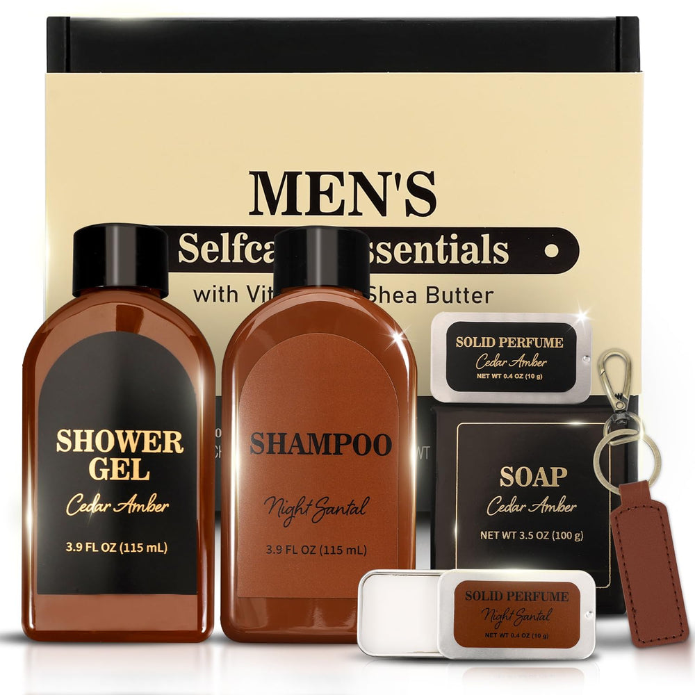 BODY & EARTH gift set shower gel image shows refreshing cleanse with cedar notes