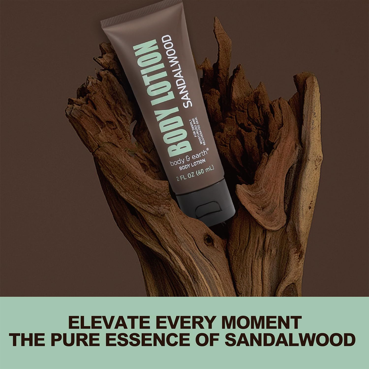 Body & Earth men's body lotion 60ml for hydrating after shower