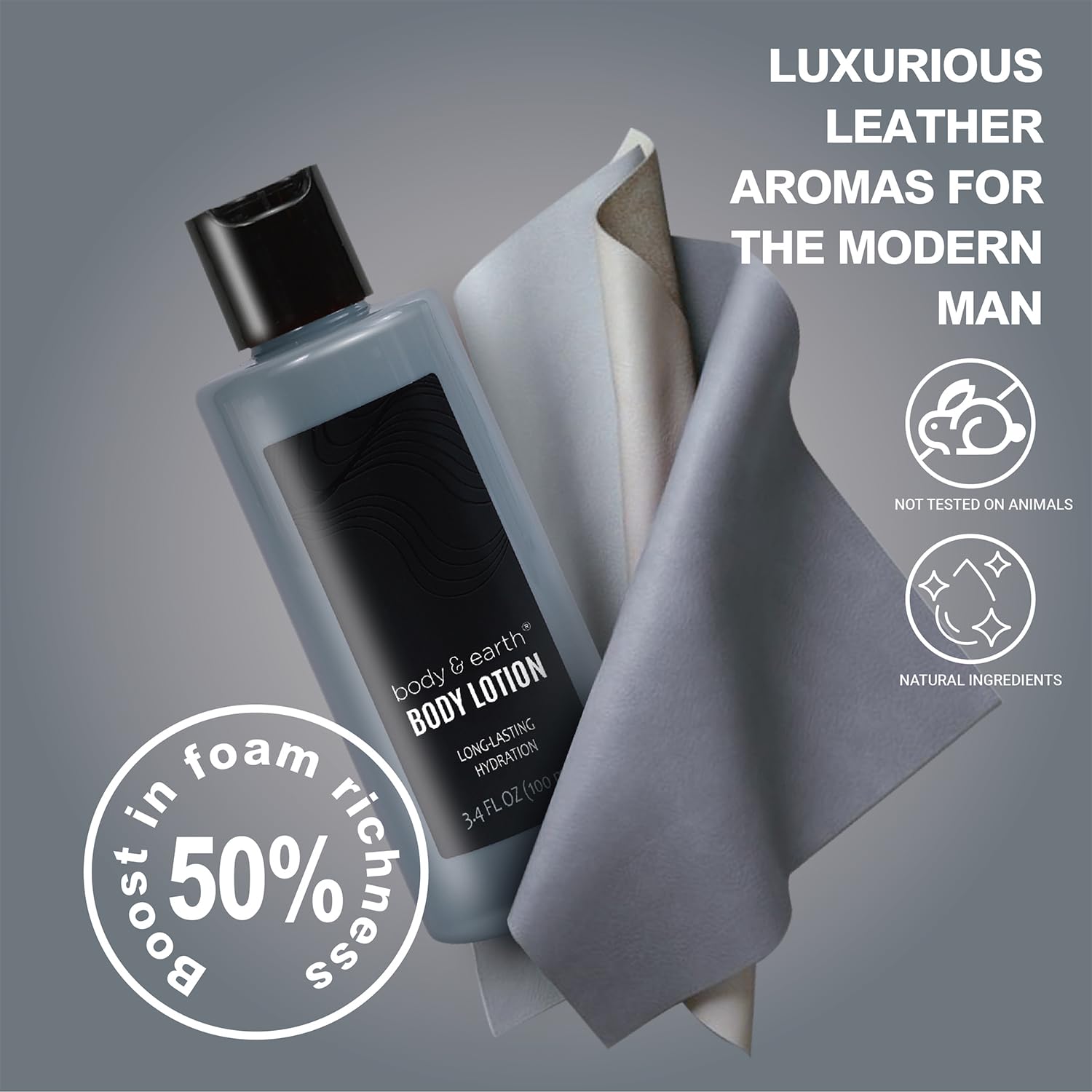 Body and Earth bubble bath 205ml bottle inviting a luxurious soak.
