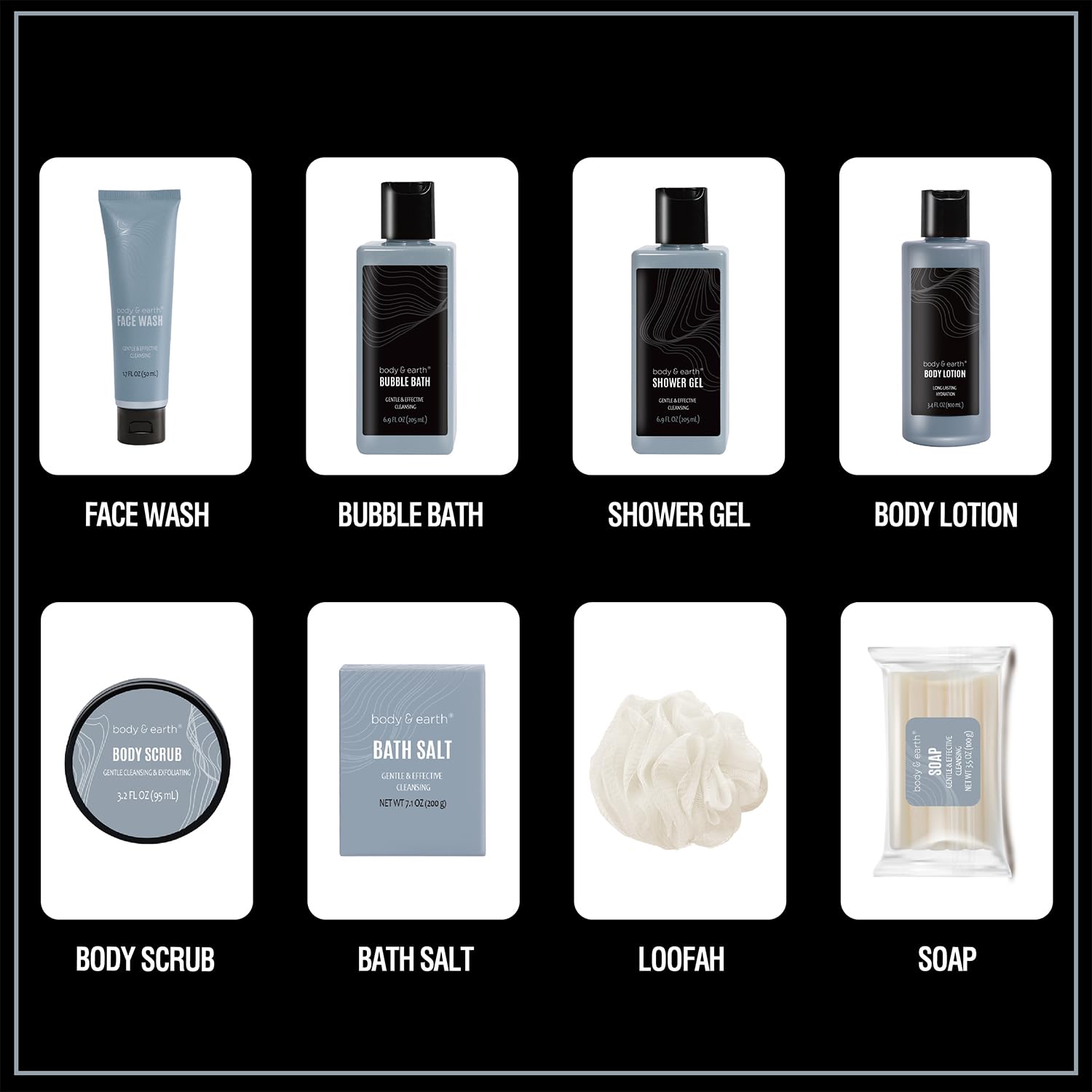 Body and Earth face wash 50ml ready for compact daily cleansing.