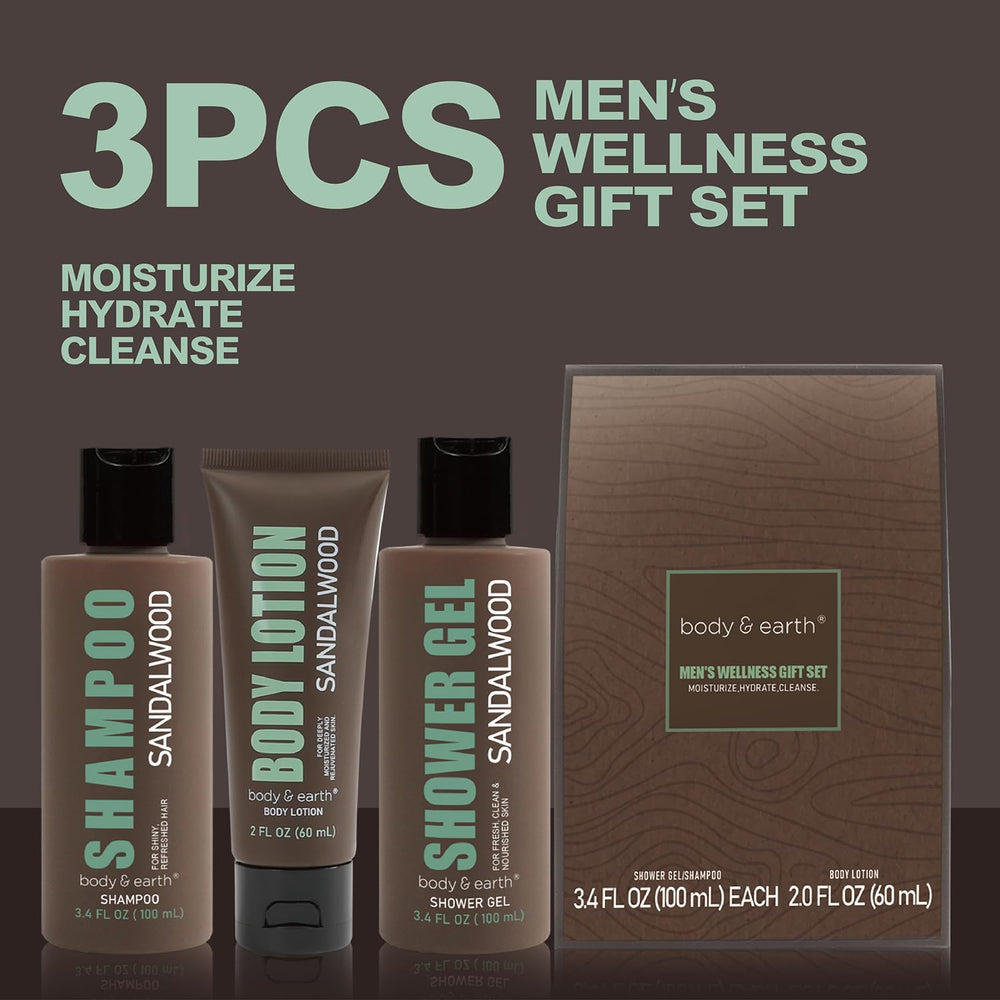 Body & Earth men's shampoo 100ml for refreshing daily hair care