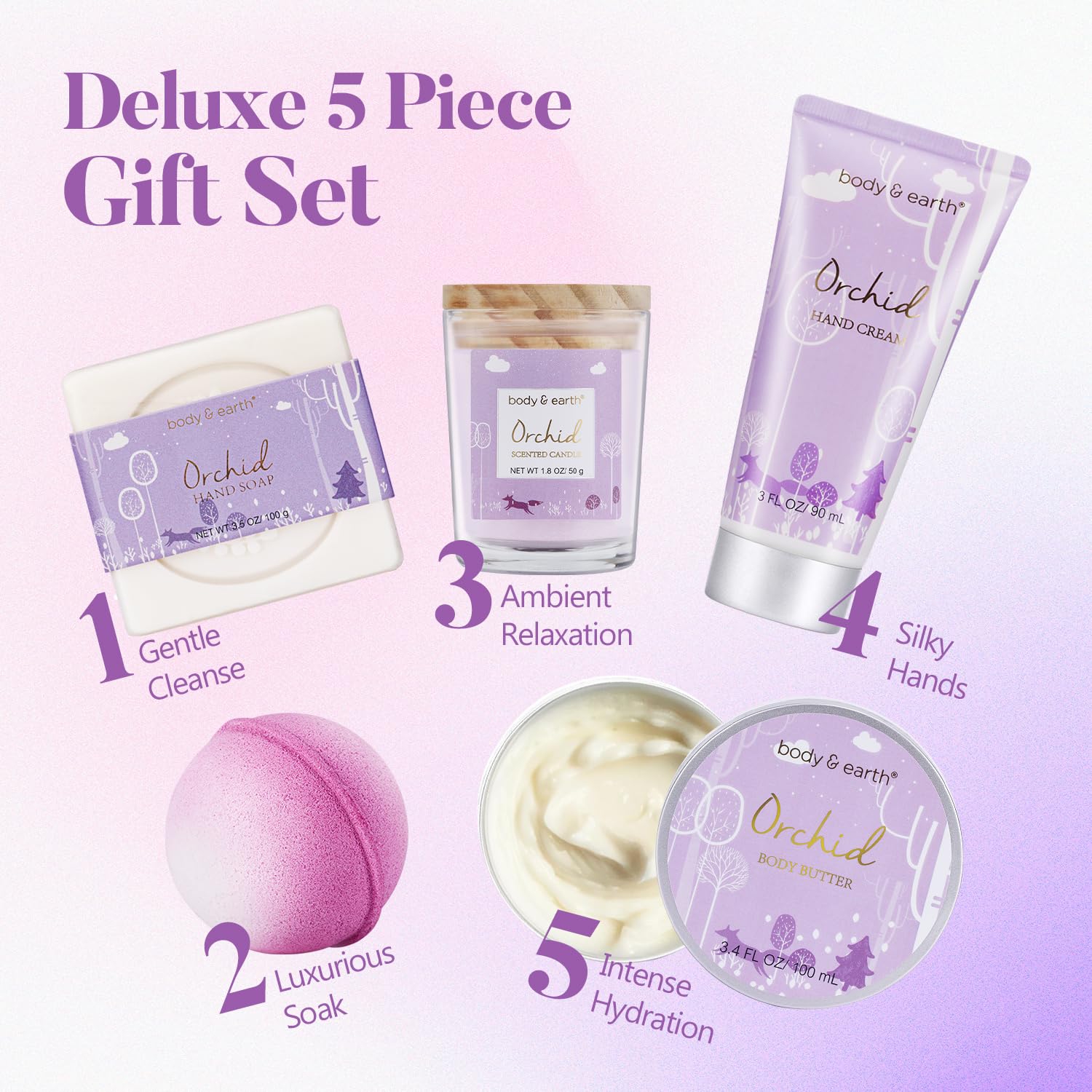 Body & Earth Orchid body butter jar for smooth moisturized skin