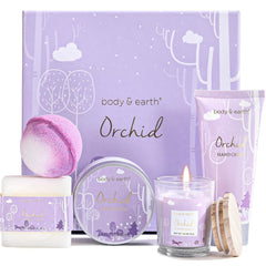 Body & Earth Orchid spa gift box for elegant gifting and at-home relaxation