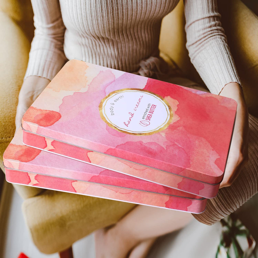 BODY & EARTH Rose hand cream bottle – fragrance mood lift and smooth hands.