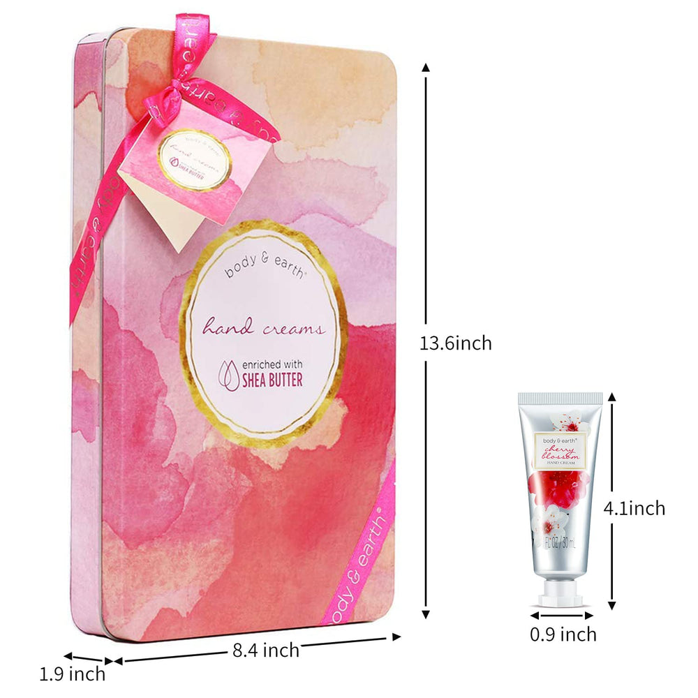BODY & EARTH Shea Almond hand cream bottle – creamy moisture with nutty aroma.