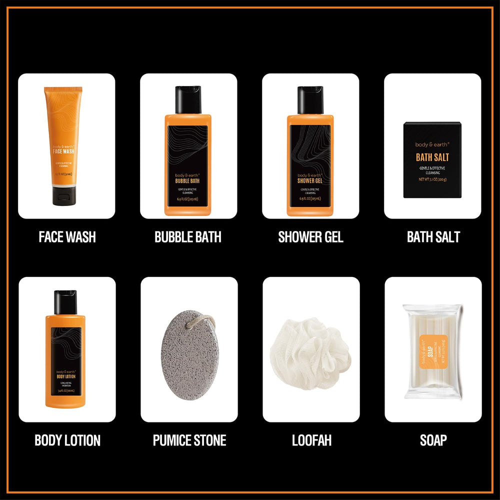 Body & Earth shower gel bottle with citrus scent for energized skin