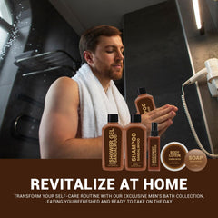 Body and Earth shower gel bottle—refreshing sandalwood scent.