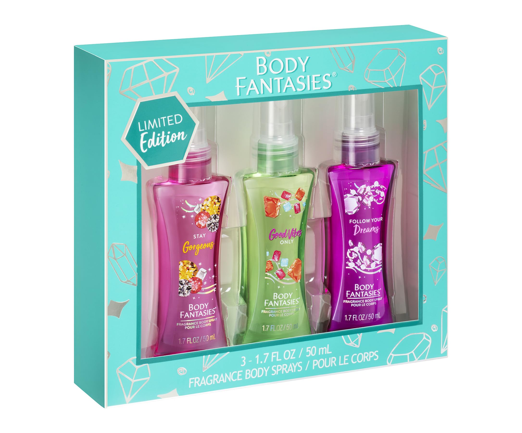 Body Fantasies Follow Your Dreams spray bottle delivering a dreamy scent for evenings out.