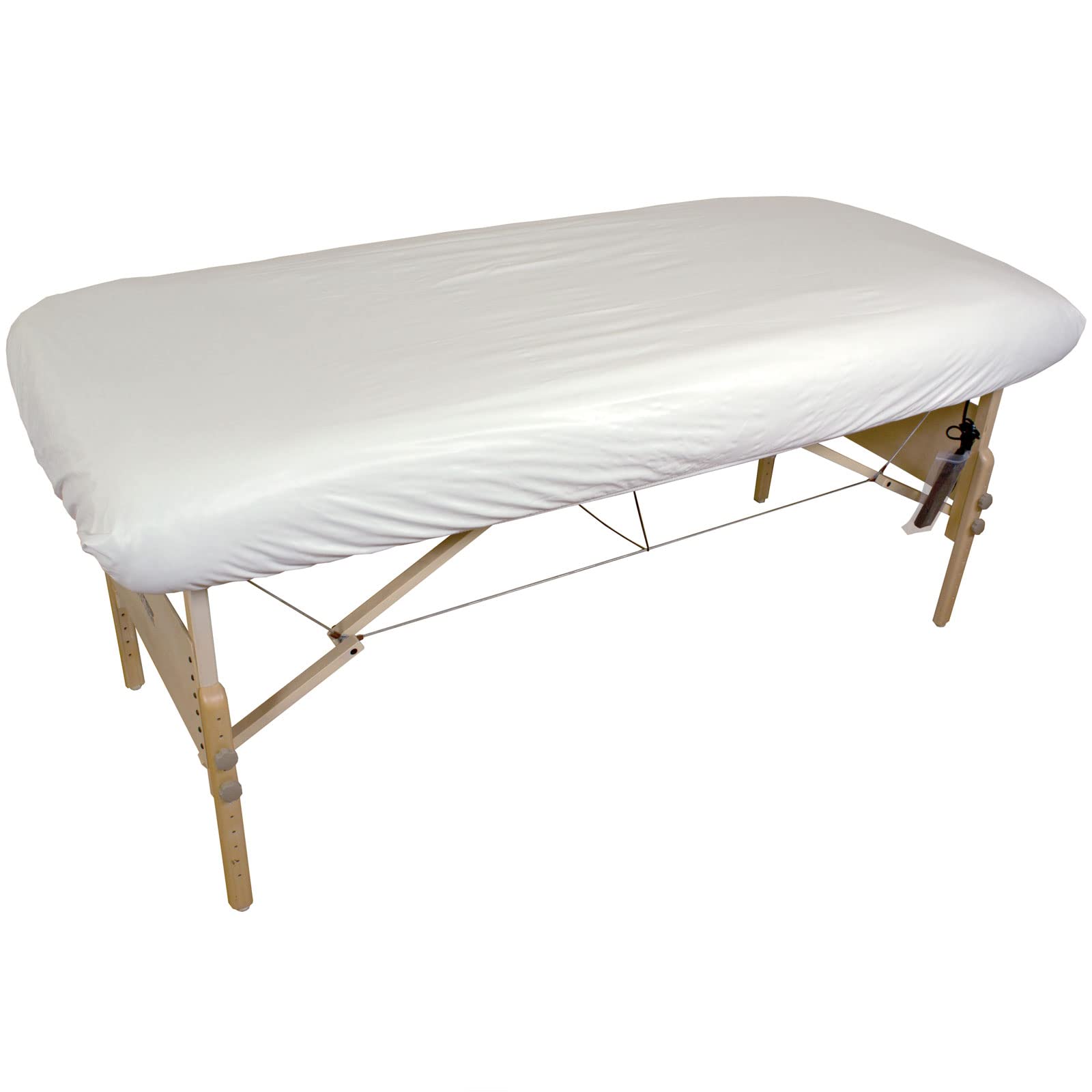 Body Linen massage table cover PUL closeup shows durable waterproof texture for reliable protection during sessions