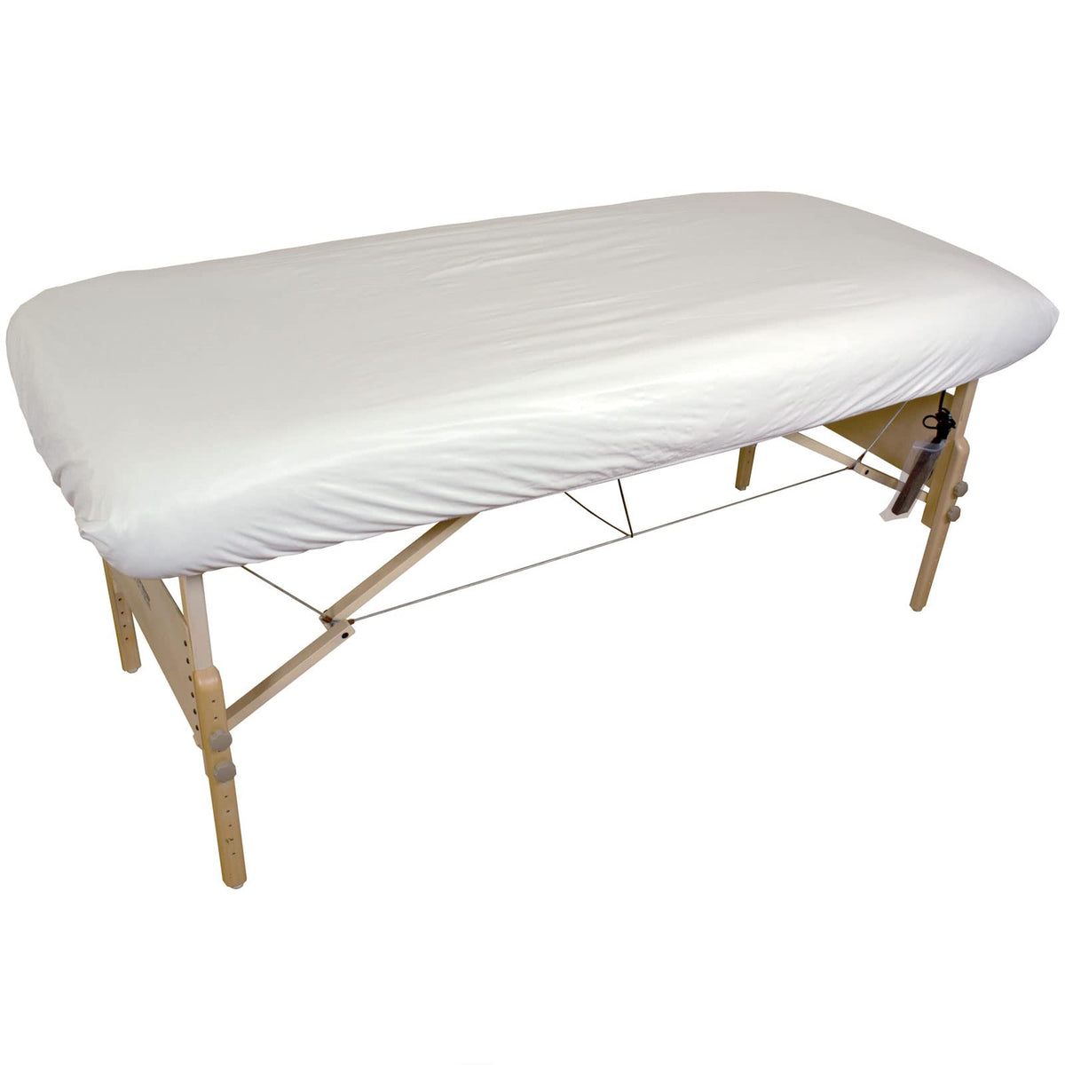Body Linen massage table cover PUL closeup shows durable waterproof texture for reliable protection during sessions