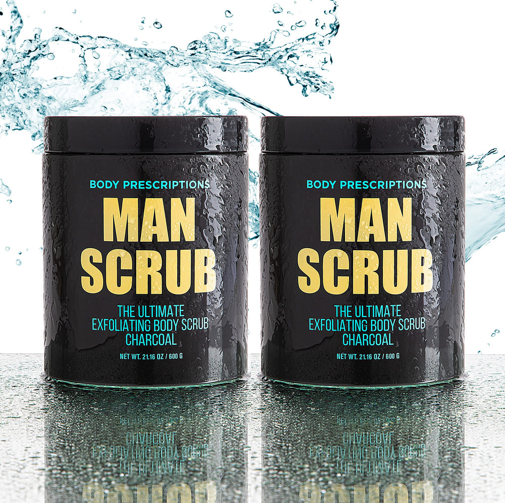 Body Prescriptions Charcoal Scrub texture closeup highlights cleansing and refreshing feel