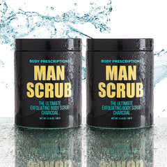 Body Prescriptions Charcoal Scrub texture closeup highlights cleansing and refreshing feel