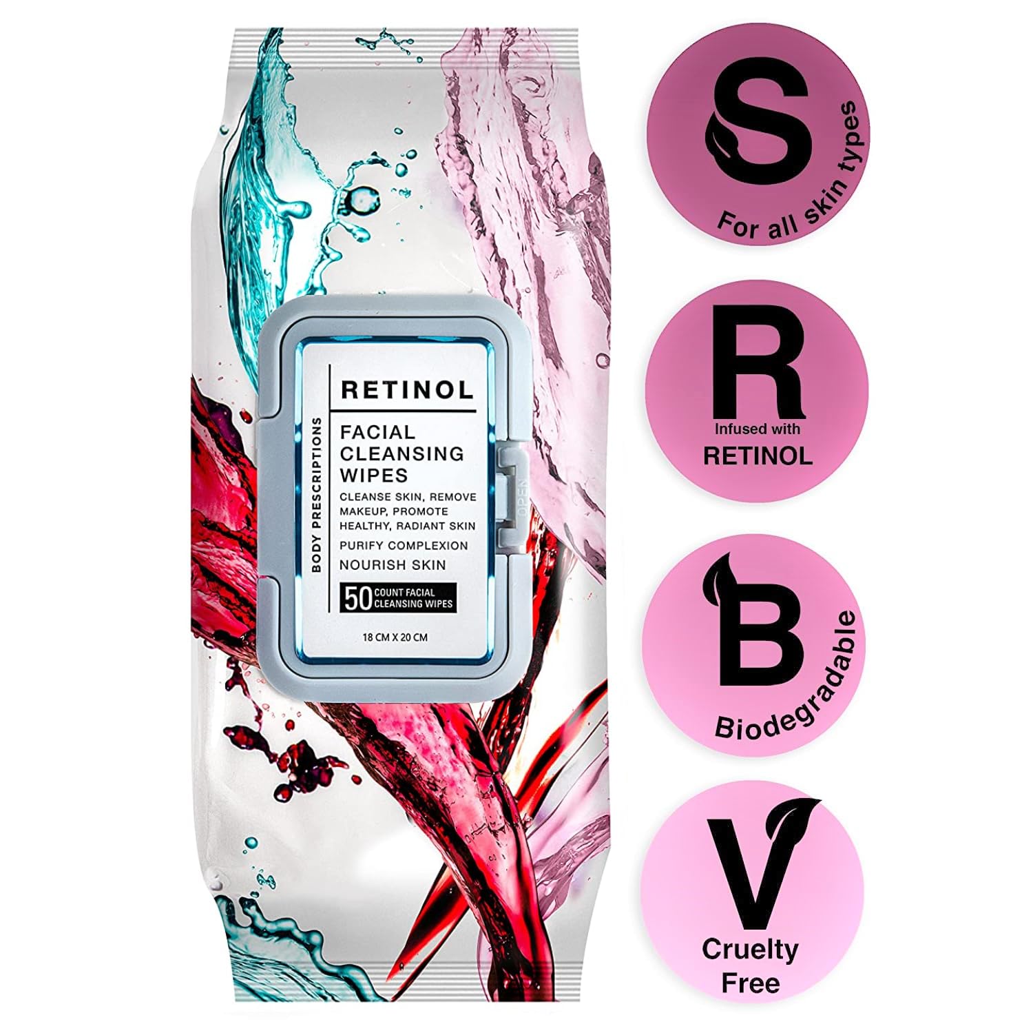 Body Prescriptions wipes sit on bedside stand as nightly skincare step