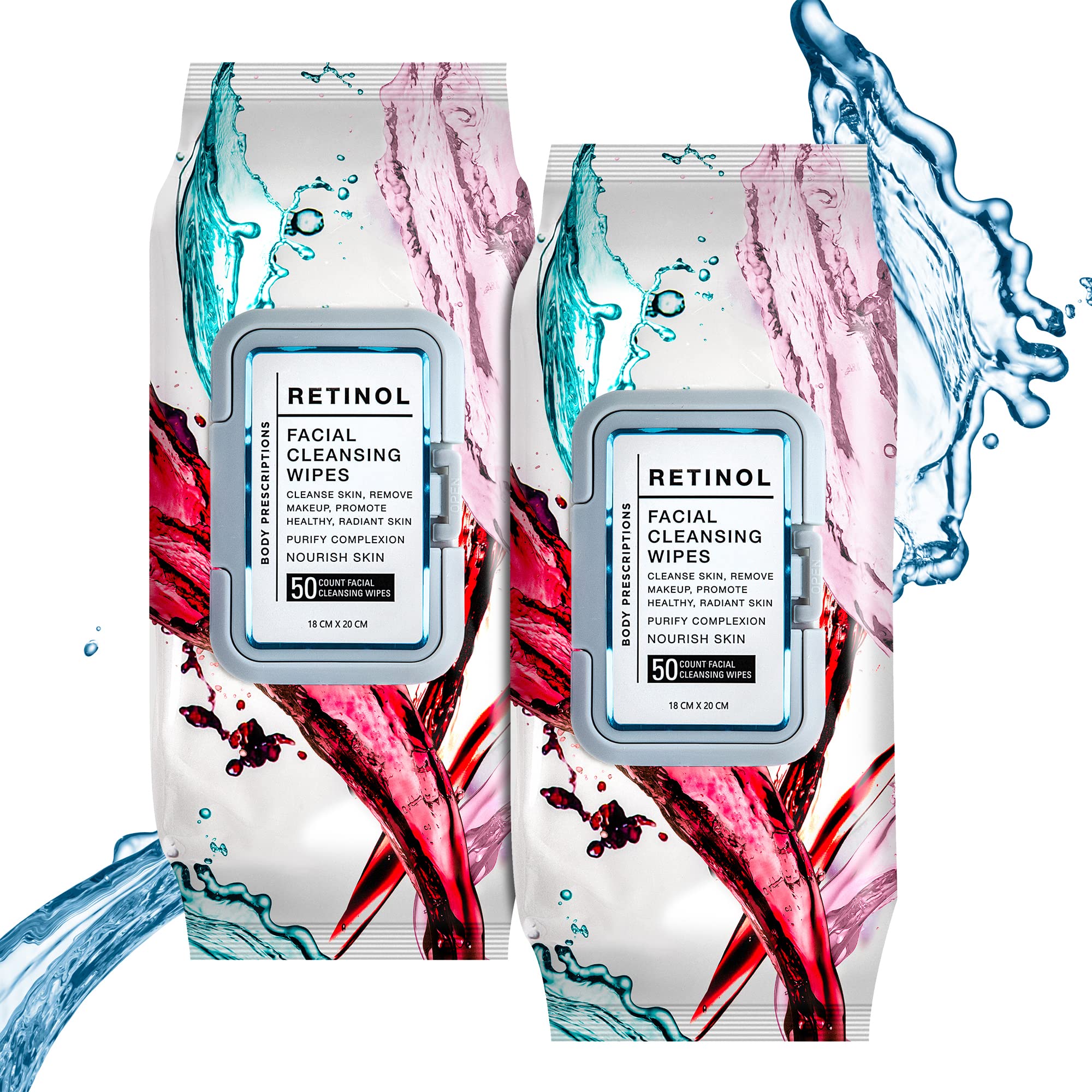 Body Prescriptions makeup cleansing wipes pack close-up demonstrates gentle makeup removal