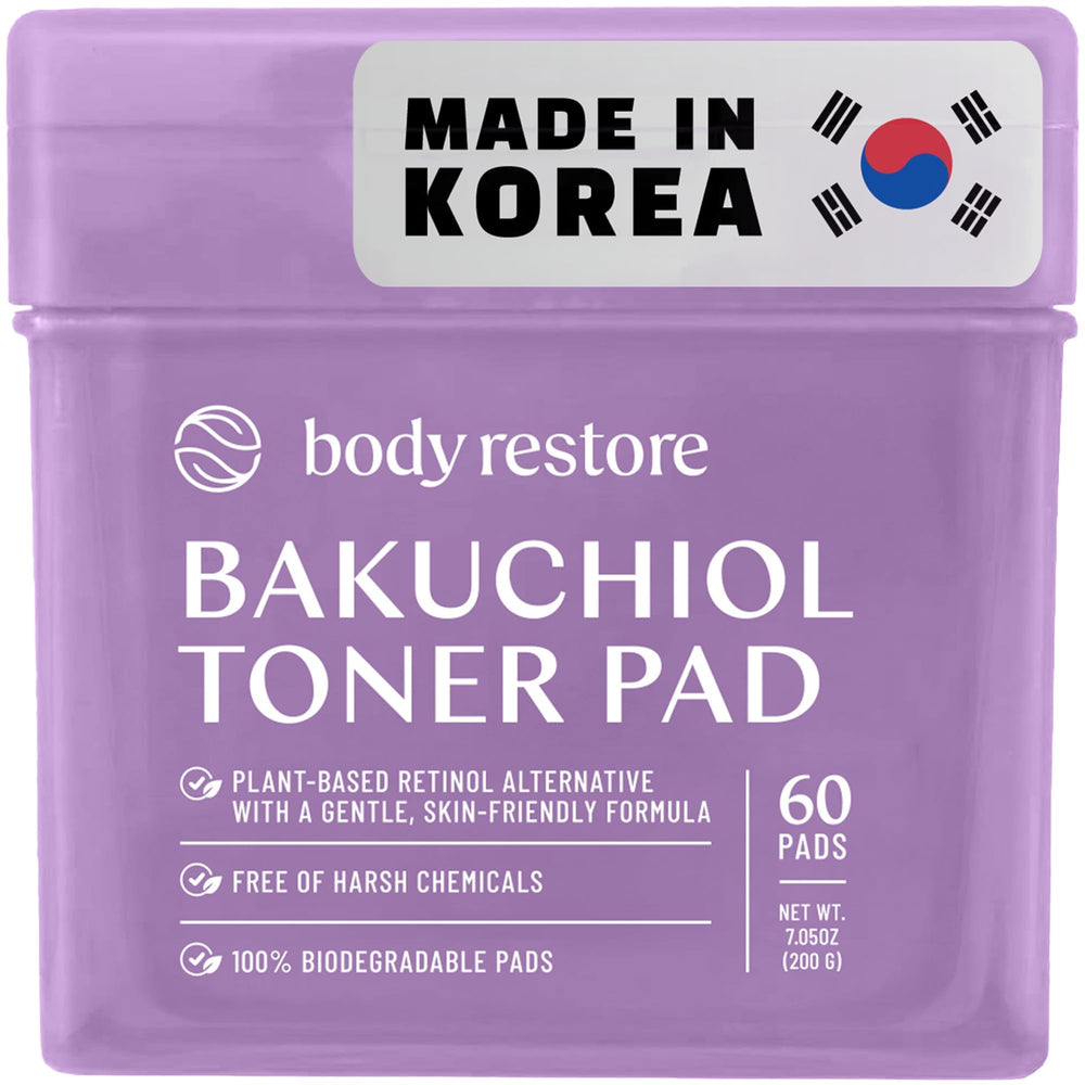 Body Restore Bakuchiol Toner Pads packaging highlighting gift-ready skincare