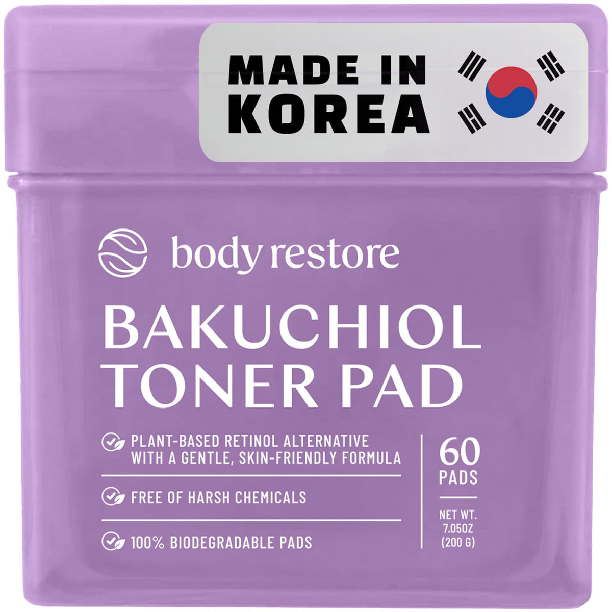 Body Restore Bakuchiol Toner Pads packaging highlighting gift-ready skincare