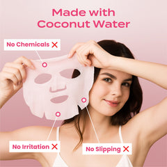 Body Restore collagen face mask hydrogel close-up shows ultra-thin hydration layer.