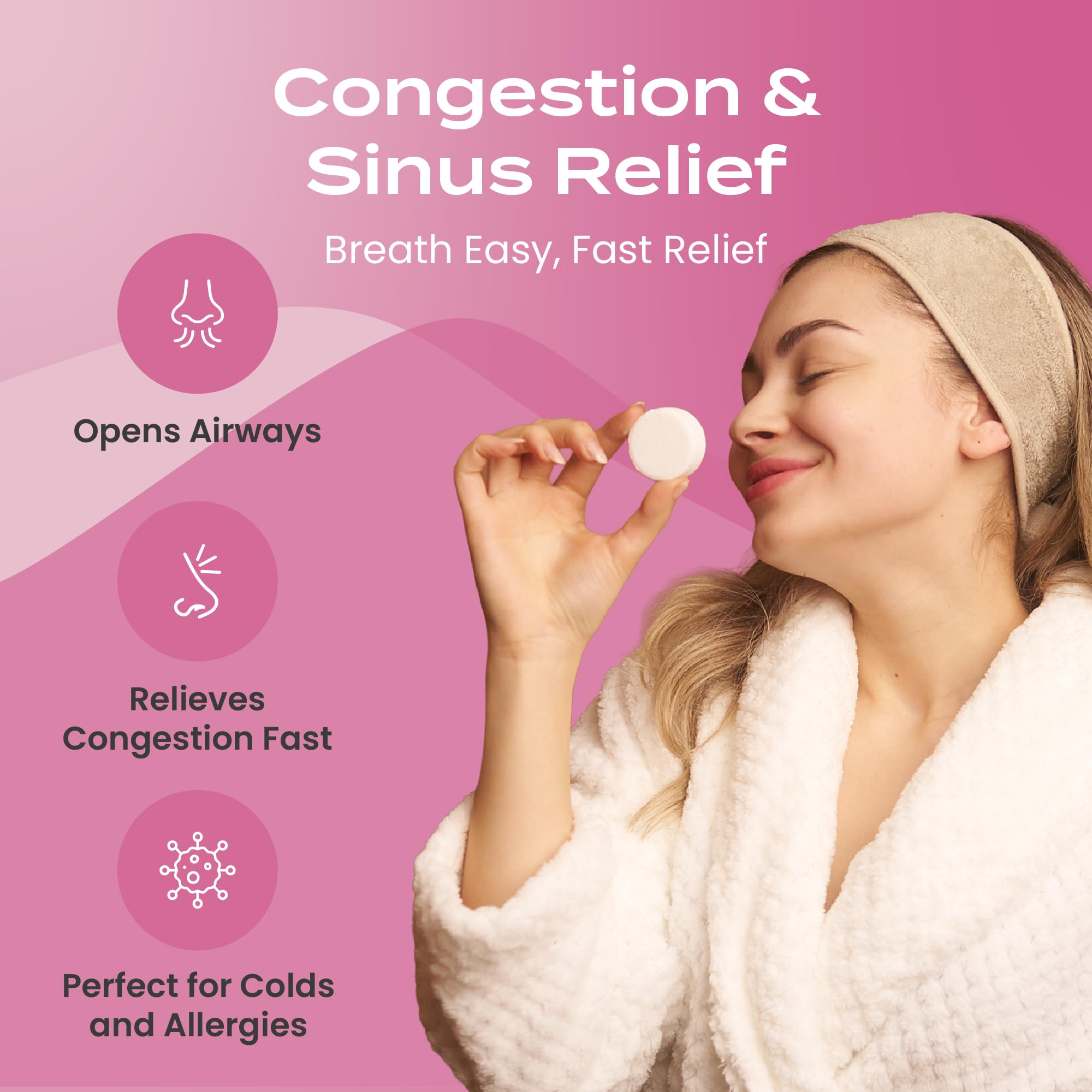 Body Restore Rose scent shower bomb melt illustrates long-lasting aroma and stress-relief potential.