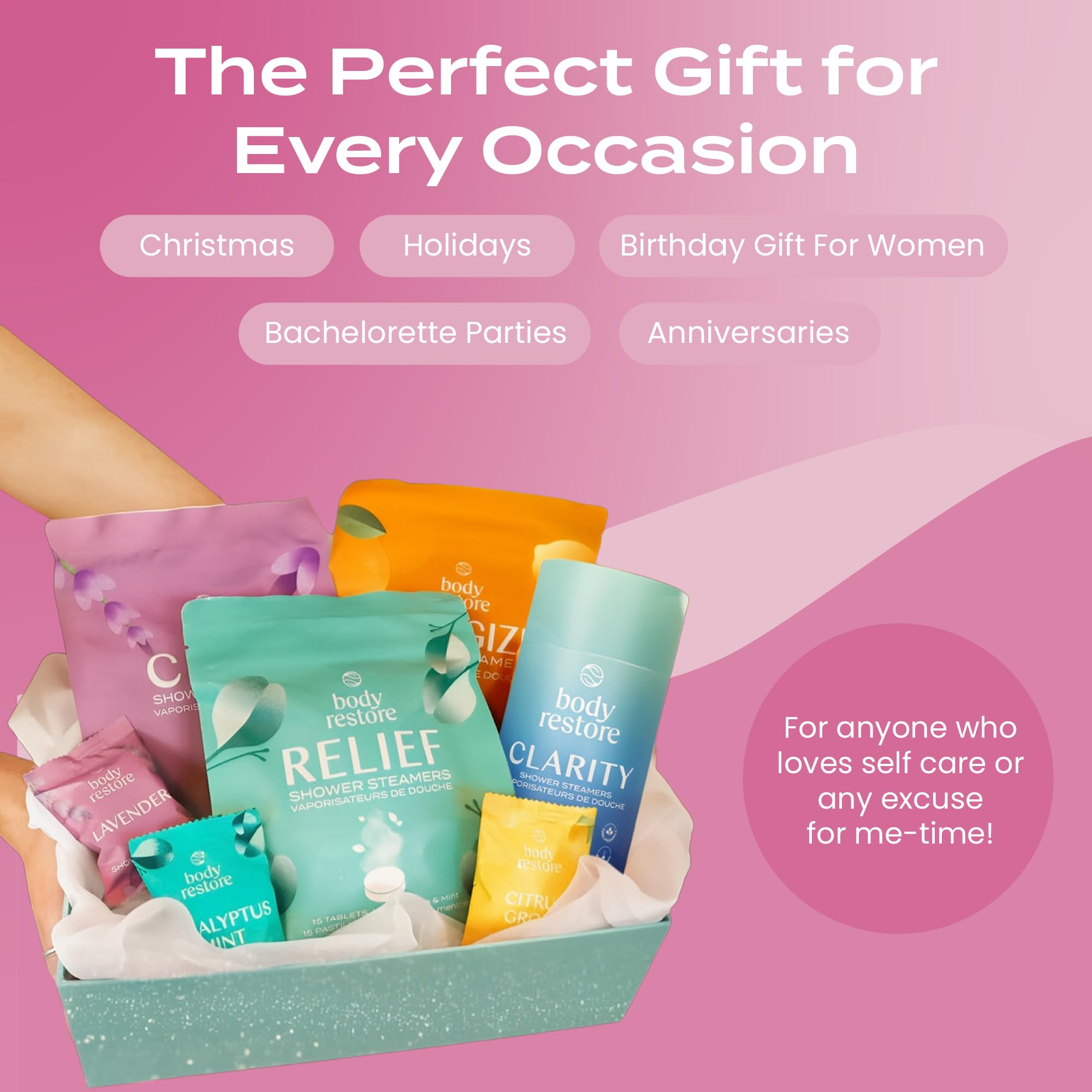 Body Restore Rose travel case demonstrates compact design for on-the-go spa moments.
