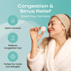 Body Restore shower steamers dissolving in shower delivering calming aromatherapy.
