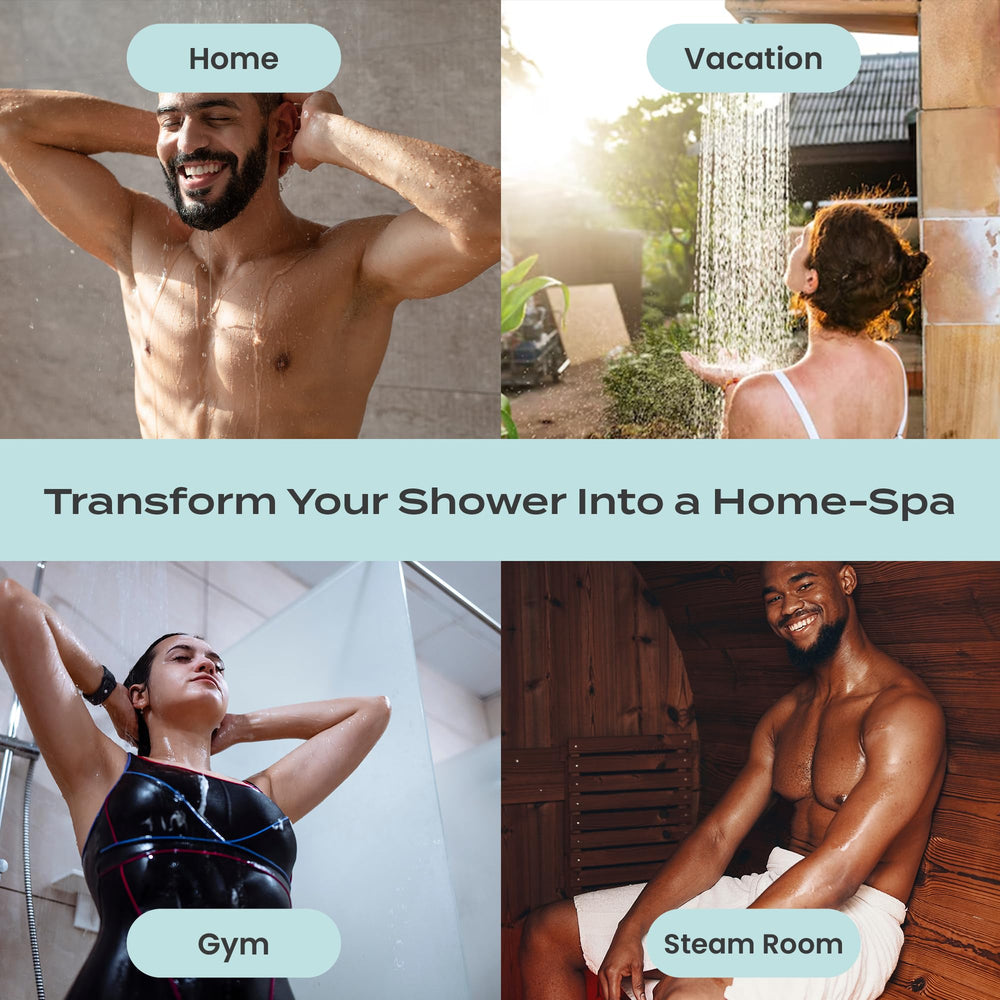 Body Restore holiday stocking setup featuring shower steamers for gifting.