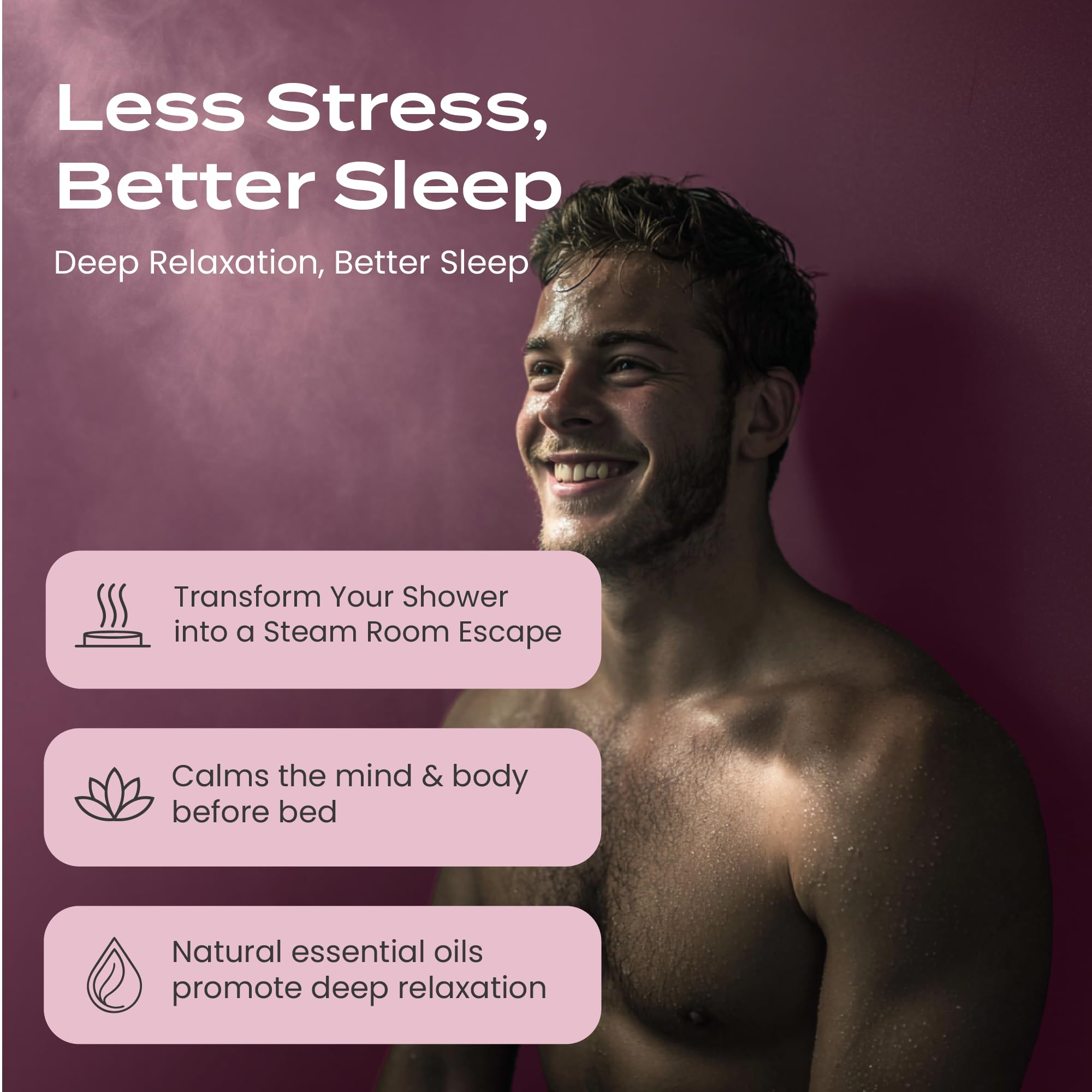 Body Restore rose relaxation emphasizes stress-relief in showers