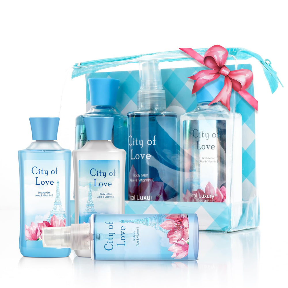 Bodybeau City of Love Spa Set body lotion 3oz for smooth, hydrated skin