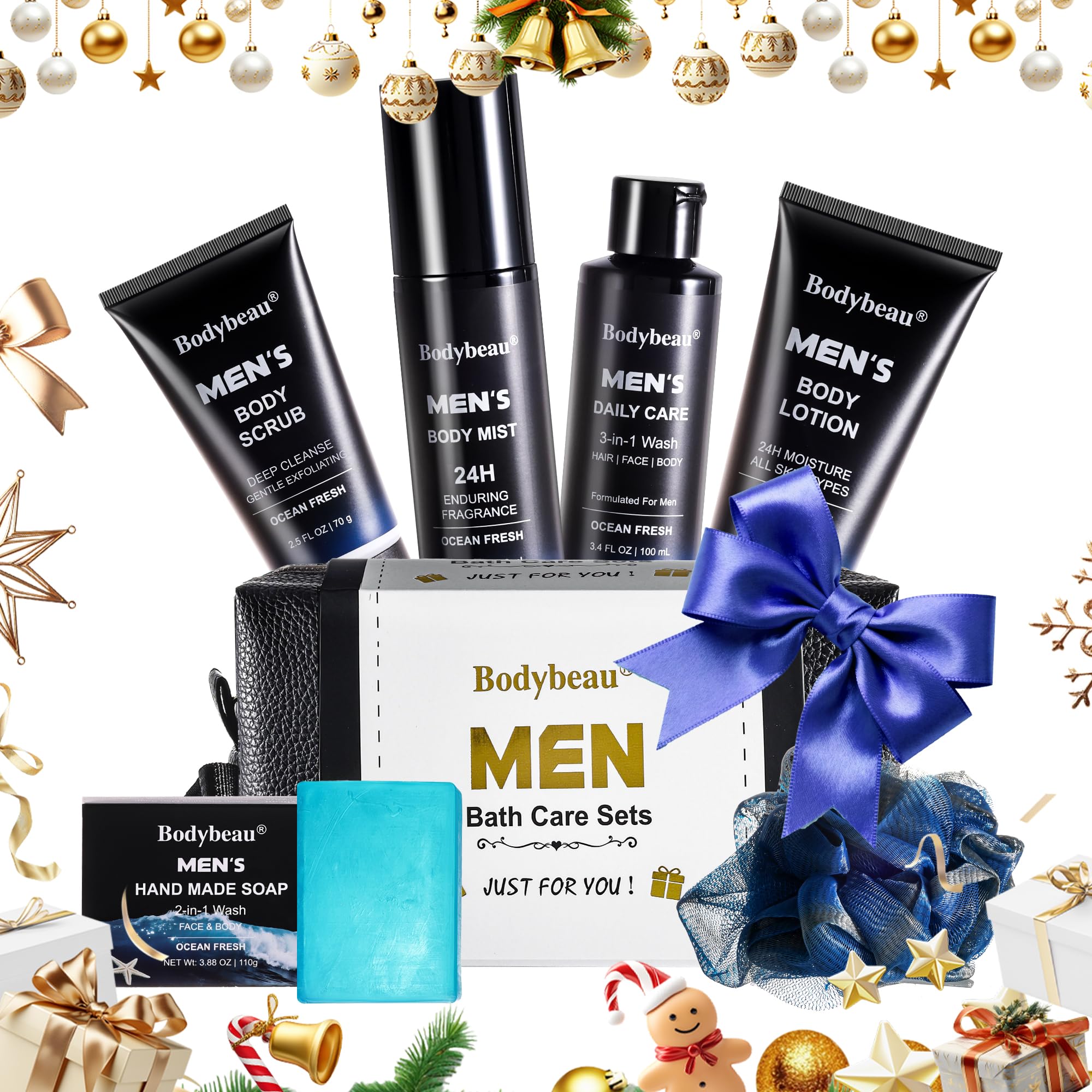 Bodybeau gift set packaging showcases a complete grooming kit for daily use