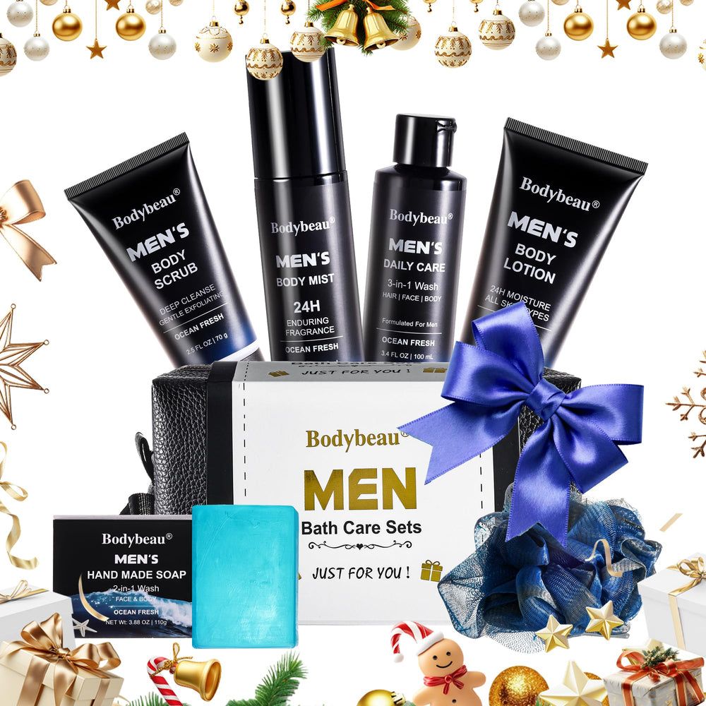 Bodybeau gift set packaging showcases a complete grooming kit for daily use