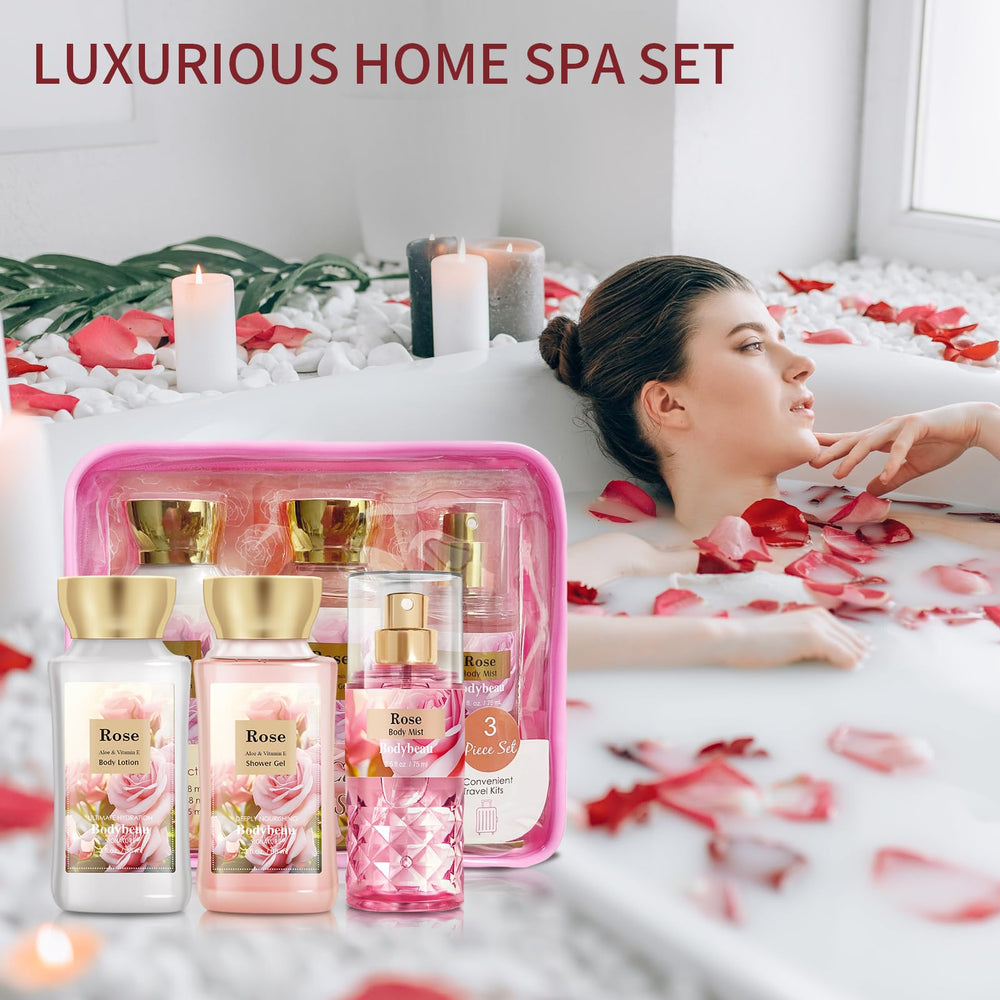 BodyBeau hotel spa ambience rose fragrance elevates hotel room experience.