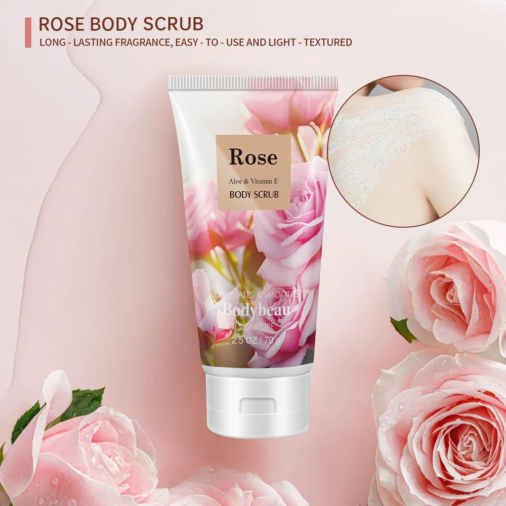 BodyBeau rose packaging close-up highlights premium presentation.