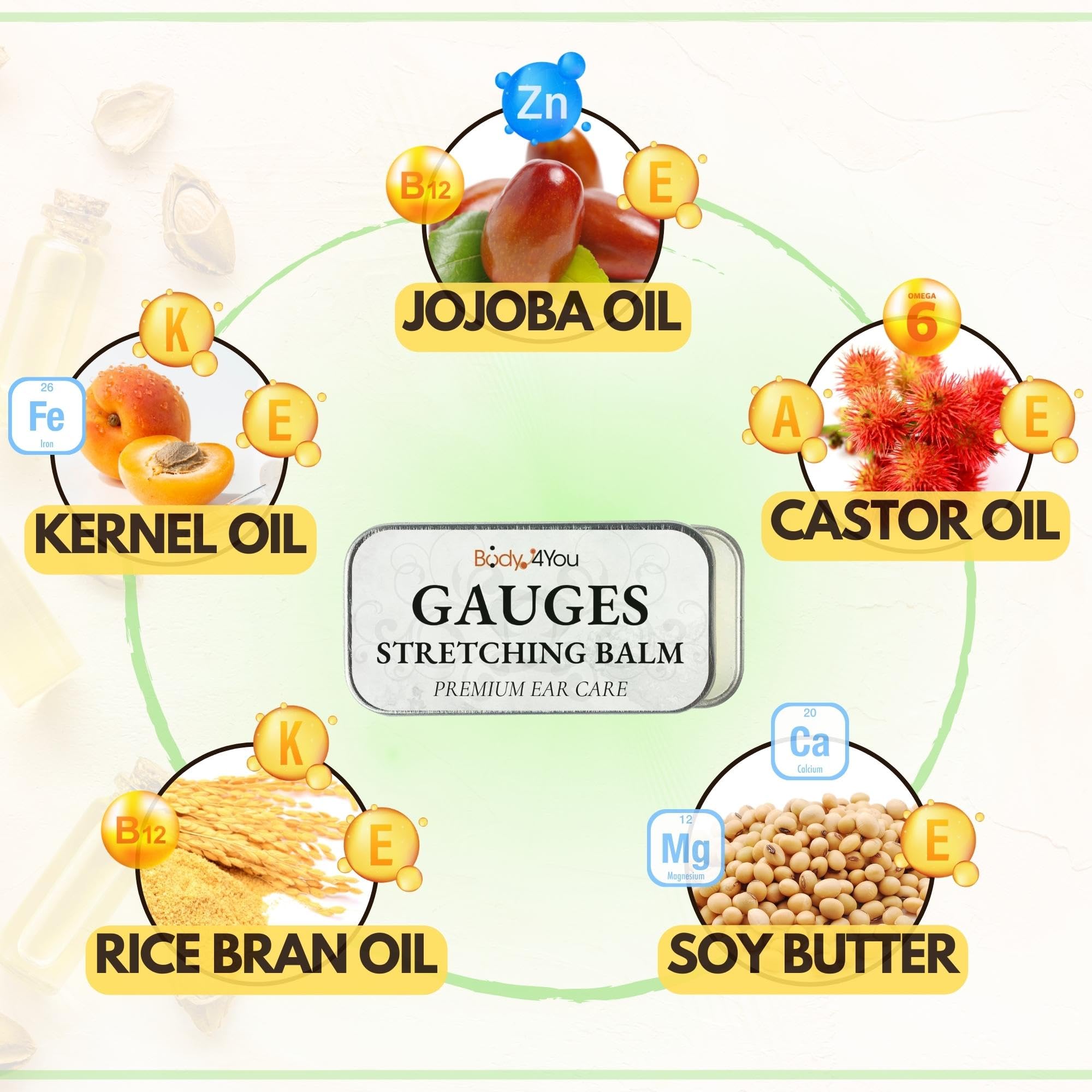 BodyJ4You jojoba oil bottle provides fast-absorbing moisturization.