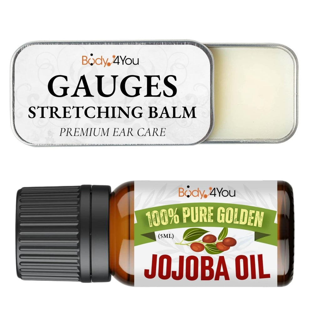 BodyJ4You piercing aftercare kit tin for soothing stretching balm.