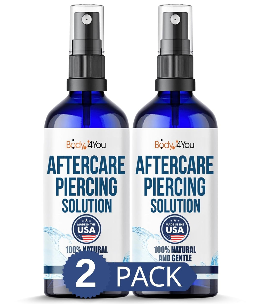 BodyJ4You piercing aftercare spray bottle closeup for easy mist application